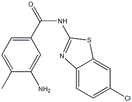 3-amino-N-(6-chloro-1,3-benzothiazol-2-yl)-4-methylbenzamide 구조식 이미지