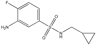 3-amino-N-(cyclopropylmethyl)-4-fluorobenzene-1-sulfonamide 구조식 이미지