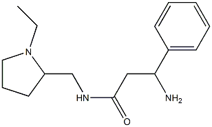 3-amino-N-[(1-ethylpyrrolidin-2-yl)methyl]-3-phenylpropanamide 구조식 이미지