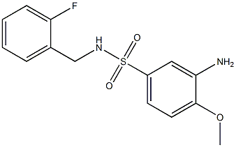 3-amino-N-[(2-fluorophenyl)methyl]-4-methoxybenzene-1-sulfonamide 구조식 이미지