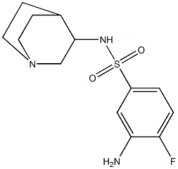 3-amino-N-{1-azabicyclo[2.2.2]octan-3-yl}-4-fluorobenzene-1-sulfonamide Structure