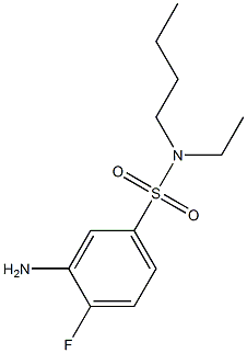 3-amino-N-butyl-N-ethyl-4-fluorobenzene-1-sulfonamide 구조식 이미지