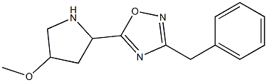 3-benzyl-5-(4-methoxypyrrolidin-2-yl)-1,2,4-oxadiazole Structure