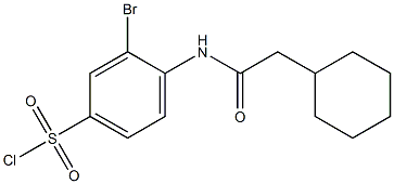 3-bromo-4-(2-cyclohexylacetamido)benzene-1-sulfonyl chloride 구조식 이미지