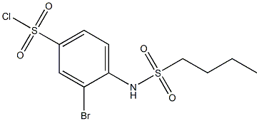 3-bromo-4-(butane-1-sulfonamido)benzene-1-sulfonyl chloride Structure