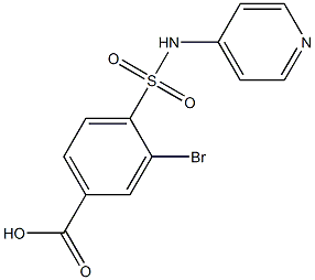 3-bromo-4-(pyridin-4-ylsulfamoyl)benzoic acid 구조식 이미지