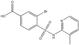 3-bromo-4-[(3-methylpyridin-2-yl)sulfamoyl]benzoic acid Structure