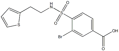 3-bromo-4-{[2-(thiophen-2-yl)ethyl]sulfamoyl}benzoic acid 구조식 이미지
