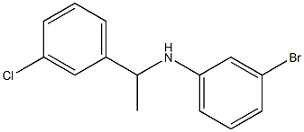 3-bromo-N-[1-(3-chlorophenyl)ethyl]aniline Structure
