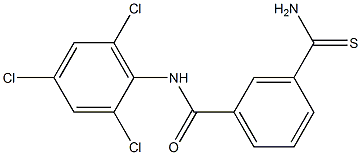 3-carbamothioyl-N-(2,4,6-trichlorophenyl)benzamide 구조식 이미지