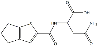 3-carbamoyl-2-{4H,5H,6H-cyclopenta[b]thiophen-2-ylformamido}propanoic acid Structure