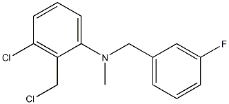 3-chloro-2-(chloromethyl)-N-[(3-fluorophenyl)methyl]-N-methylaniline 구조식 이미지