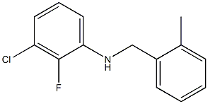 3-chloro-2-fluoro-N-[(2-methylphenyl)methyl]aniline Structure