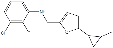 3-chloro-2-fluoro-N-{[5-(2-methylcyclopropyl)furan-2-yl]methyl}aniline 구조식 이미지