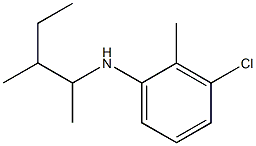3-chloro-2-methyl-N-(3-methylpentan-2-yl)aniline Structure