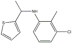 3-chloro-2-methyl-N-[1-(thiophen-2-yl)ethyl]aniline 구조식 이미지