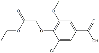 3-chloro-4-(2-ethoxy-2-oxoethoxy)-5-methoxybenzoic acid Structure