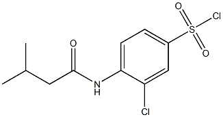 3-chloro-4-(3-methylbutanamido)benzene-1-sulfonyl chloride 구조식 이미지