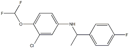 3-chloro-4-(difluoromethoxy)-N-[1-(4-fluorophenyl)ethyl]aniline 구조식 이미지