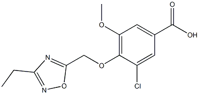 3-chloro-4-[(3-ethyl-1,2,4-oxadiazol-5-yl)methoxy]-5-methoxybenzoic acid Structure