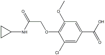 3-chloro-4-[(cyclopropylcarbamoyl)methoxy]-5-methoxybenzoic acid Structure