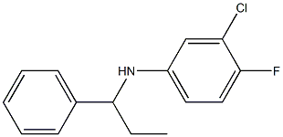 3-chloro-4-fluoro-N-(1-phenylpropyl)aniline 구조식 이미지