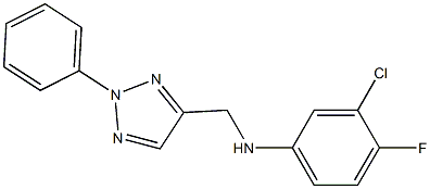 3-chloro-4-fluoro-N-[(2-phenyl-2H-1,2,3-triazol-4-yl)methyl]aniline 구조식 이미지