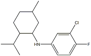 3-chloro-4-fluoro-N-[5-methyl-2-(propan-2-yl)cyclohexyl]aniline Structure