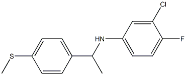 3-chloro-4-fluoro-N-{1-[4-(methylsulfanyl)phenyl]ethyl}aniline 구조식 이미지