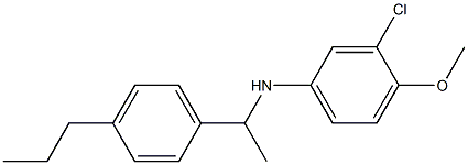 3-chloro-4-methoxy-N-[1-(4-propylphenyl)ethyl]aniline Structure