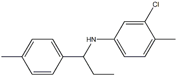 3-chloro-4-methyl-N-[1-(4-methylphenyl)propyl]aniline Structure