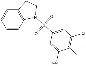 3-chloro-5-(2,3-dihydro-1H-indole-1-sulfonyl)-2-methylaniline 구조식 이미지