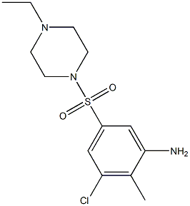 3-chloro-5-[(4-ethylpiperazine-1-)sulfonyl]-2-methylaniline 구조식 이미지