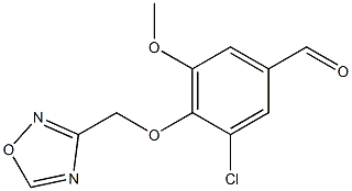 3-chloro-5-methoxy-4-(1,2,4-oxadiazol-3-ylmethoxy)benzaldehyde Structure