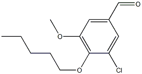 3-chloro-5-methoxy-4-(pentyloxy)benzaldehyde Structure