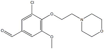 3-chloro-5-methoxy-4-[2-(morpholin-4-yl)ethoxy]benzaldehyde Structure