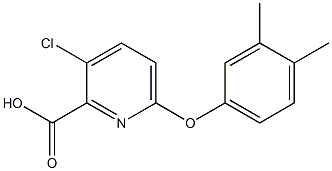 3-chloro-6-(3,4-dimethylphenoxy)pyridine-2-carboxylic acid Structure