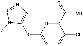 3-chloro-6-[(1-methyl-1H-1,2,3,4-tetrazol-5-yl)sulfanyl]pyridine-2-carboxylic acid Structure