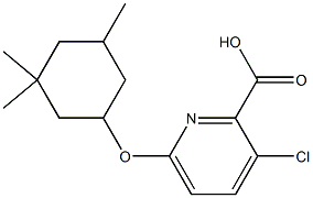 3-chloro-6-[(3,3,5-trimethylcyclohexyl)oxy]pyridine-2-carboxylic acid 구조식 이미지