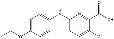 3-chloro-6-[(4-ethoxyphenyl)amino]pyridine-2-carboxylic acid Structure