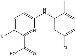3-chloro-6-[(5-chloro-2-methylphenyl)amino]pyridine-2-carboxylic acid 구조식 이미지