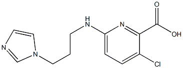 3-chloro-6-{[3-(1H-imidazol-1-yl)propyl]amino}pyridine-2-carboxylic acid 구조식 이미지