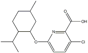 3-chloro-6-{[5-methyl-2-(propan-2-yl)cyclohexyl]oxy}pyridine-2-carboxylic acid 구조식 이미지