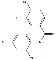 3-chloro-N-(2,4-dichlorophenyl)-4-hydroxybenzamide 구조식 이미지