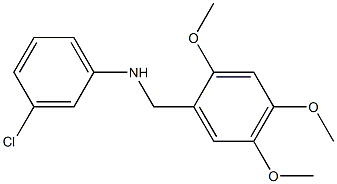 3-chloro-N-[(2,4,5-trimethoxyphenyl)methyl]aniline Structure