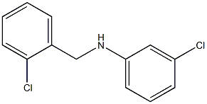3-chloro-N-[(2-chlorophenyl)methyl]aniline 구조식 이미지