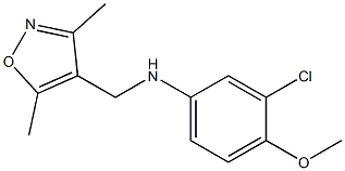 3-chloro-N-[(3,5-dimethyl-1,2-oxazol-4-yl)methyl]-4-methoxyaniline Structure