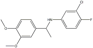 3-chloro-N-[1-(3,4-dimethoxyphenyl)ethyl]-4-fluoroaniline Structure