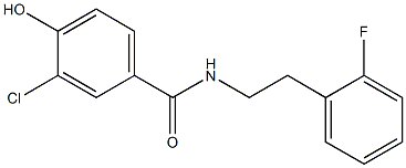 3-chloro-N-[2-(2-fluorophenyl)ethyl]-4-hydroxybenzamide 구조식 이미지