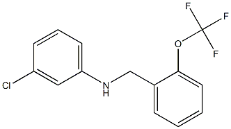 3-chloro-N-{[2-(trifluoromethoxy)phenyl]methyl}aniline 구조식 이미지